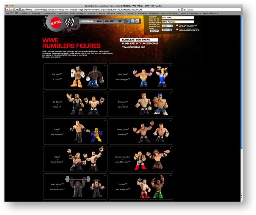 website product and content management for toys manufacturer and retail