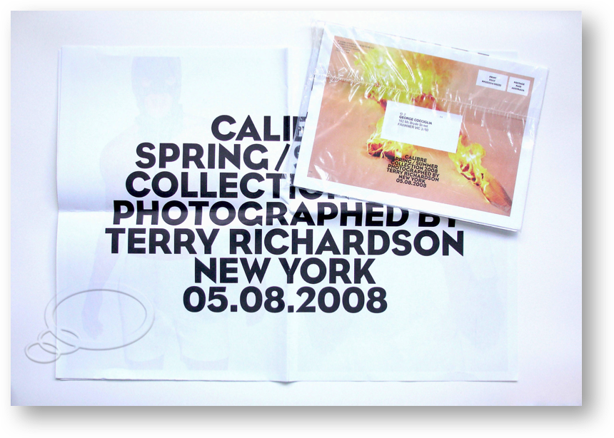 Terry Richardson catalogue mailout campaign for Calibre by Product Design Studio