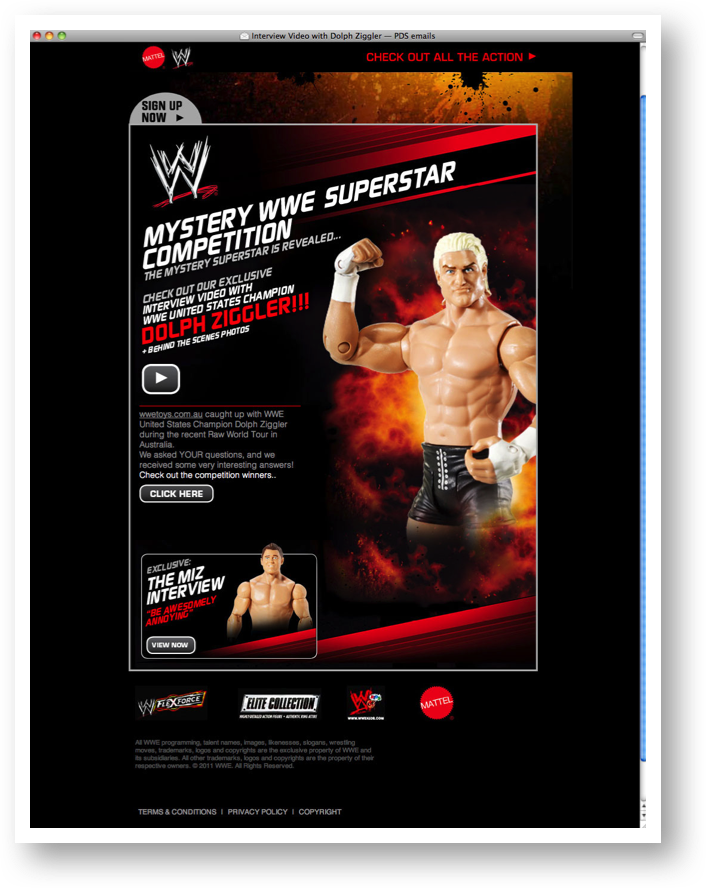 online competition marketing for Mattel Australia by Product Design Studio